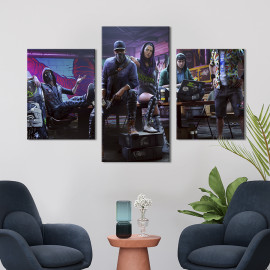 Картина Персонажі гри Watch Dogs 2 66x40 см (1434-32)