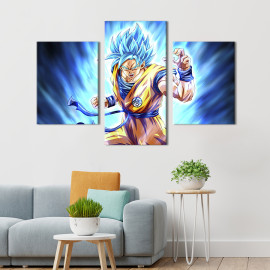 Картина на полотні Son Goku, blue flames 66x40 см (708-32)