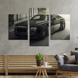 Картина Ексклюзивний Rolls-Royce Чорний діамант 66x40 см (1400-32)