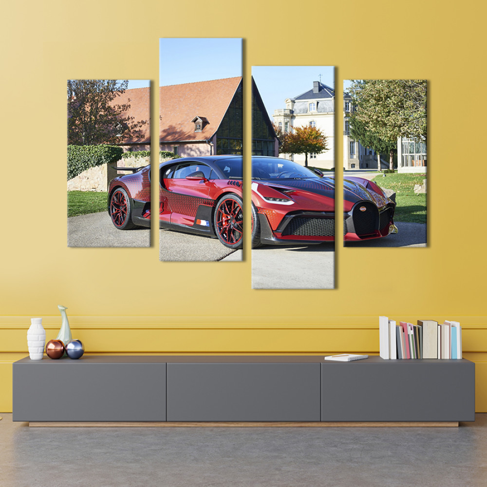 Картина Червоний Bugatti Divo Lady Bug 89x56 см (1307-42)