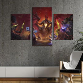 Картина на полотні Могутня Оніксія - герой гри World of Warcraft 66x40 см (655-32)